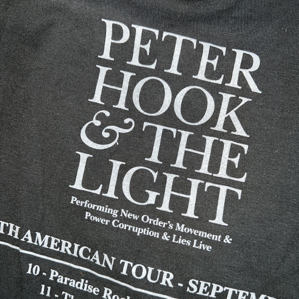 Joy Division New Order Peter Hook Tour Tshirt 2013 Medium Post Punk New Wave - Picture 4 of 4